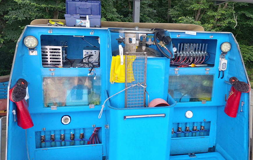 O2MOS installed in live fish truck